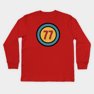 The Number 77 - seventy seven - seventy seventh - 77th Kids Long Sleeve T-Shirt